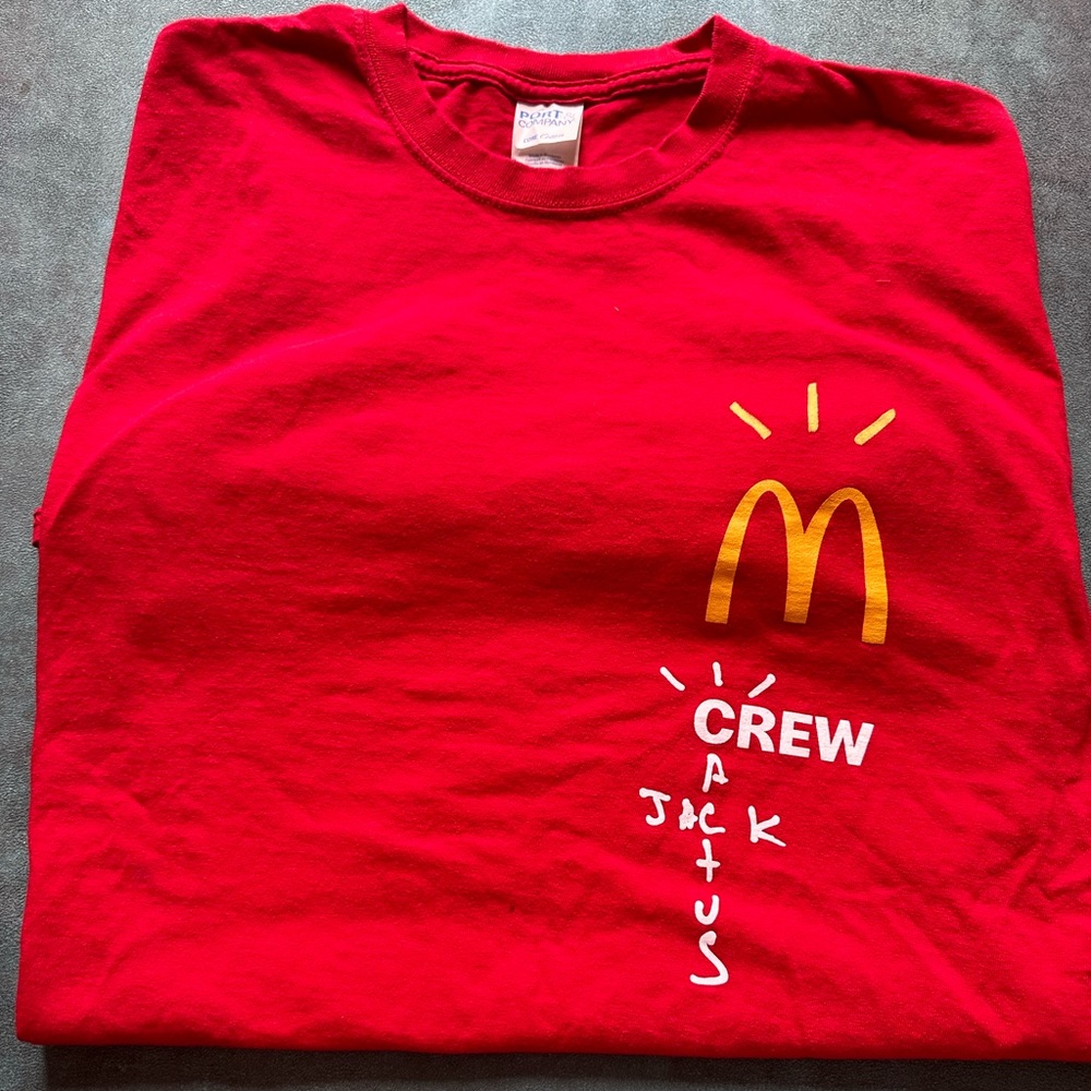 Men’s cactus jack x McDonald’s crew T-shirt